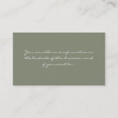 Visitekaartjes voor decoratieve groen-wijnbereidin (Achterkant)