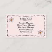 Visitekaartjes voor deep tissue massage therapie (Achterkant)