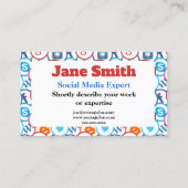 Visitekaartjes voor deskundigen op het gebied van  (Achterkant)