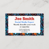 Visitekaartjes voor deskundigen op het gebied van  (Achterkant)