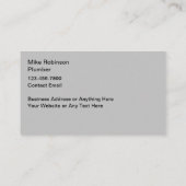 Visitekaartjes voor diensten van loodgieterswerk (Achterkant)