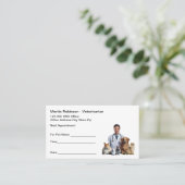Visitekaartjes voor dierenartsafspraak afsprakenkaartje (Staand voorkant)