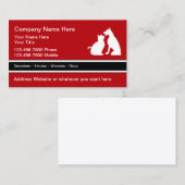 Visitekaartjes voor dierenverzorging (Voorkant / Achterkant)