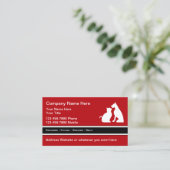 Visitekaartjes voor dierenverzorging (Staand voorkant)