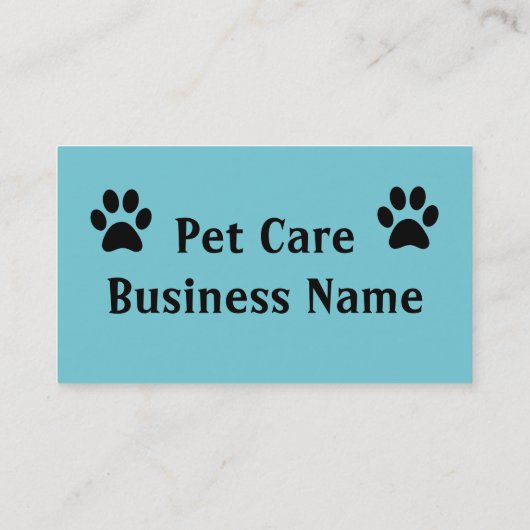 Visitekaartjes voor dierenverzorging (Achterkant)