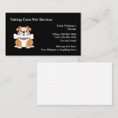 Visitekaartjes voor dierenverzorging Eenvoudig ont (Voorkant / Achterkant)