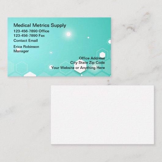 Visitekaartjes voor distributeurs van medische ben (Voorkant / Achterkant)