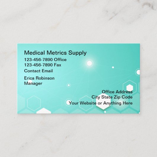 Visitekaartjes voor distributeurs van medische ben (Voorkant)