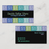 Visitekaartjes voor dollaire winkels (Voorkant / Achterkant)