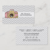 VISITEKAARTJES voor DSLR-camera Chevron-fotograaf (Voorkant / Achterkant)
