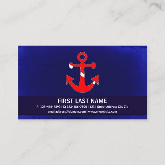 Visitekaartjes voor  duikvlag (Voorkant)