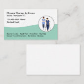 Visitekaartjes voor een fysiotherapeut (Voorkant / Achterkant)