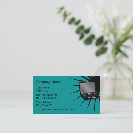Visitekaartjes voor eenvoudige computers (Staand voorkant)