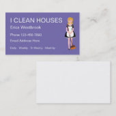 Visitekaartjes voor eenvoudige schoonmaakdiensten (Voorkant / Achterkant)