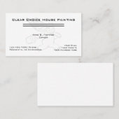 Visitekaartjes voor eenvoudige verf (Voorkant / Achterkant)