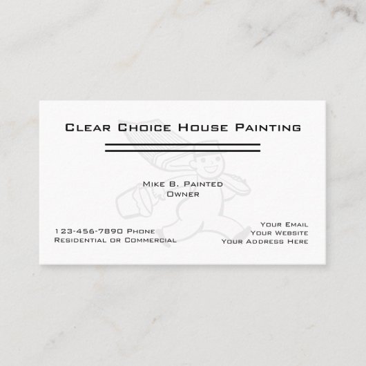 Visitekaartjes voor eenvoudige verf (Voorkant)