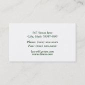 Visitekaartjes voor eigen services (Achterkant)