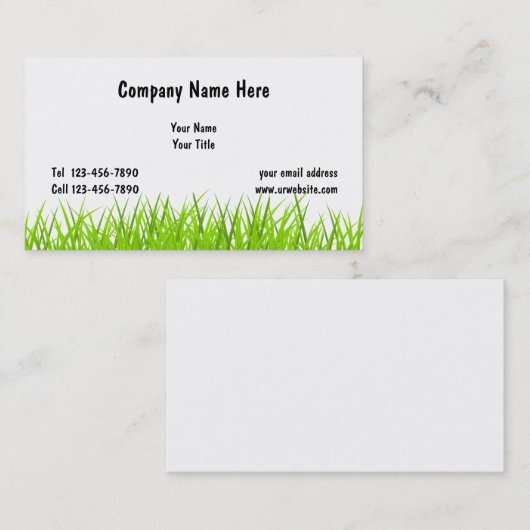 Visitekaartjes voor eigen services (Voorkant / Achterkant)