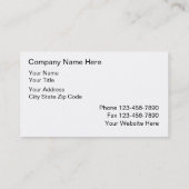 Visitekaartjes voor eigendomsbeheer (Achterkant)