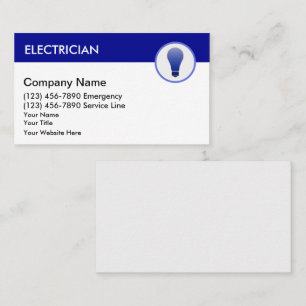 Visitekaartjes voor elektriciens