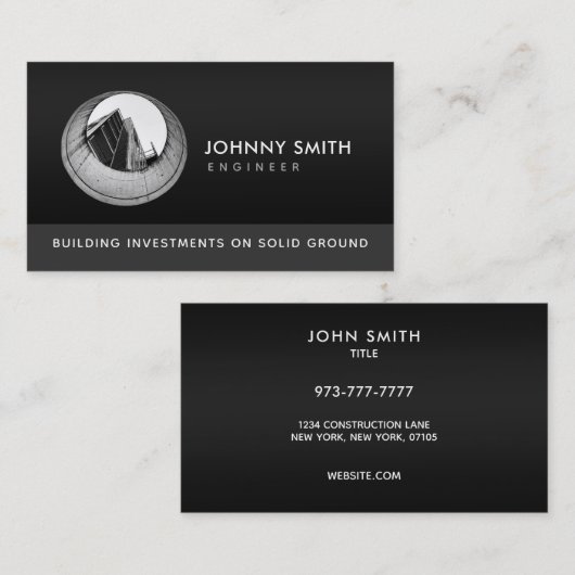 Visitekaartjes voor engineer slogans (Voorkant / Achterkant)