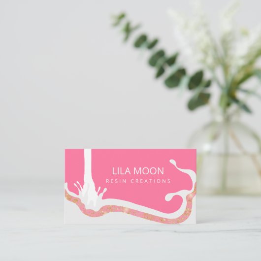 Visitekaartjes voor epoxyhars sieraden (Staand voorkant)
