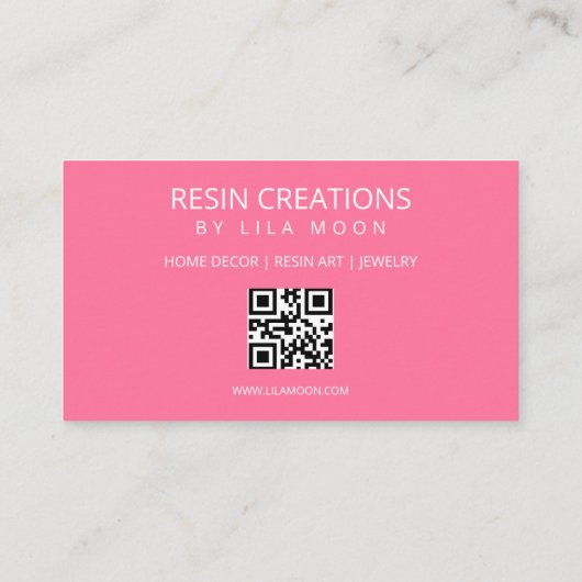 Visitekaartjes voor epoxyhars sieraden (Achterkant)