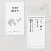visitekaartjes voor "Essential" gasfitter (Voorkant / Achterkant)