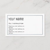 visitekaartjes voor "Essential" Ski Instructor (Achterkant)
