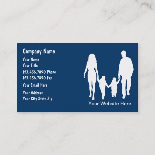Visitekaartjes voor familiediensten (Voorkant)
