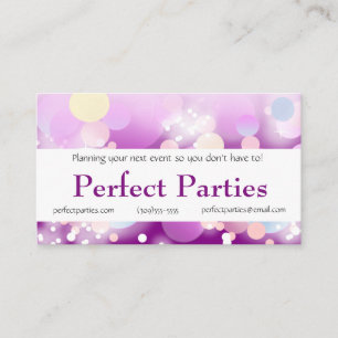 Visitekaartjes voor feestplanner