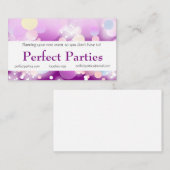 Visitekaartjes voor feestplanner (Voorkant / Achterkant)