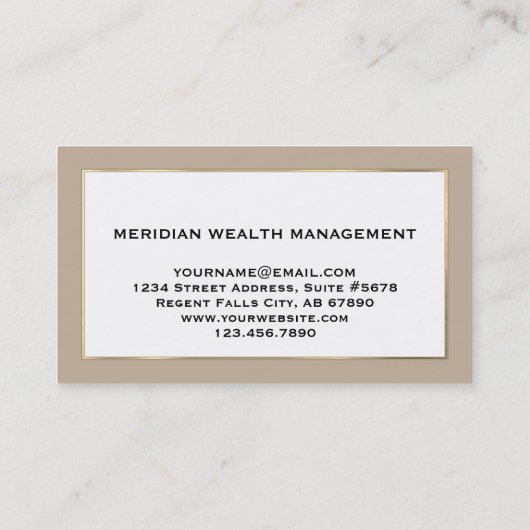 Visitekaartjes voor financieel adviseur (Achterkant)