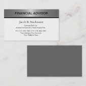 Visitekaartjes voor financieel adviseur (Voorkant / Achterkant)