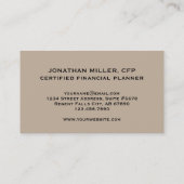 Visitekaartjes voor financiële diensten (Achterkant)