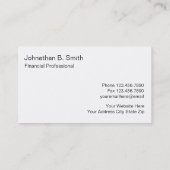 Visitekaartjes voor financiële professionals (Achterkant)