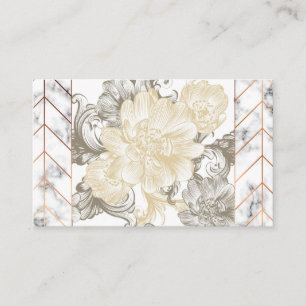 Visitekaartjes voor Floral Marble Design