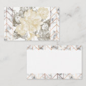 Visitekaartjes voor Floral Marble Design (Voorkant / Achterkant)