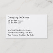 Visitekaartjes voor fotografie (Achterkant)