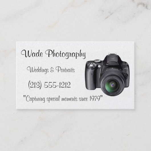 Visitekaartjes voor fotografie (Voorkant)