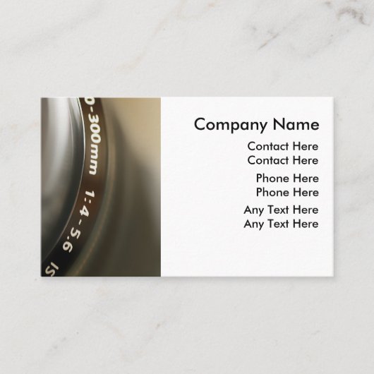 Visitekaartjes voor fotografie (Voorkant)