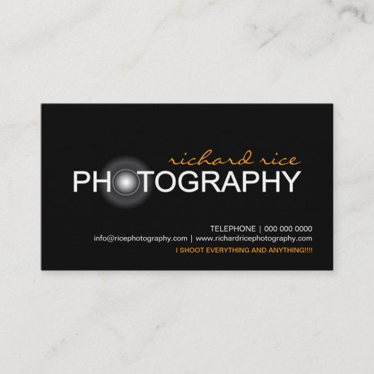 Visitekaartjes voor fotografie (Voorkant)