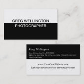 Visitekaartjes voor fotografie (Voorkant / Achterkant)