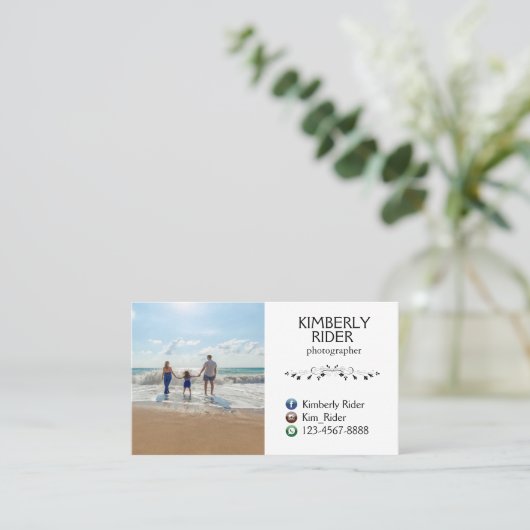 Visitekaartjes voor fotografie (Staand voorkant)