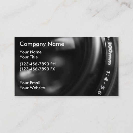 Visitekaartjes voor fotografie (Voorkant)