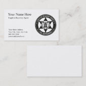 Visitekaartjes VOOR FUGITIVE & BAIE RECOVERY AGENT (Voorkant / Achterkant)