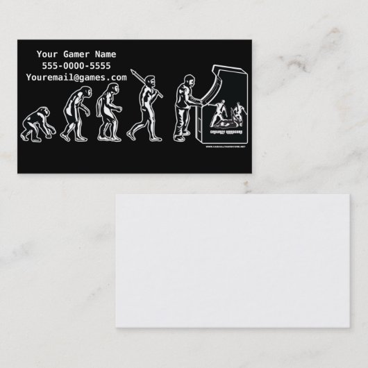 Visitekaartjes voor gameevolutie (Voorkant / Achterkant)