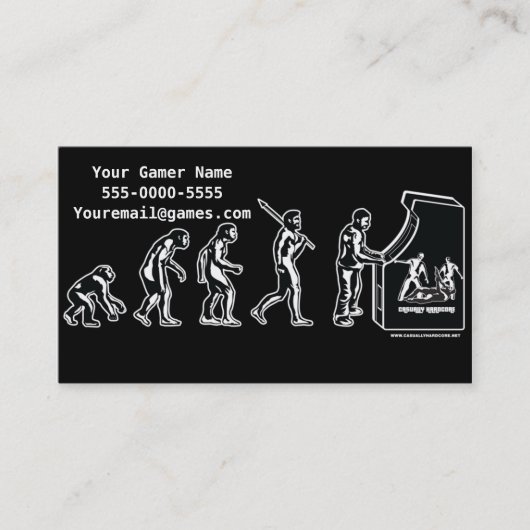 Visitekaartjes voor gameevolutie (Voorkant)