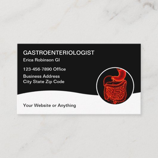 Visitekaartjes voor gastro-enterologen (Voorkant)