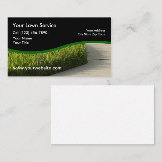 Visitekaartjes voor gazon en landschapsarchitectuu (Voorkant / Achterkant)